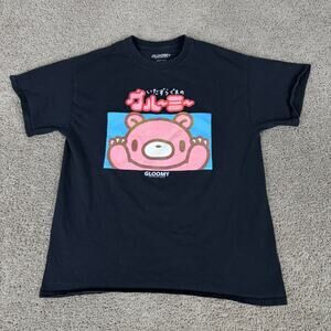 Gloomy Bear Shirt Mens Large Black Pink Mori Chack Japanese Short Sleeve Casual